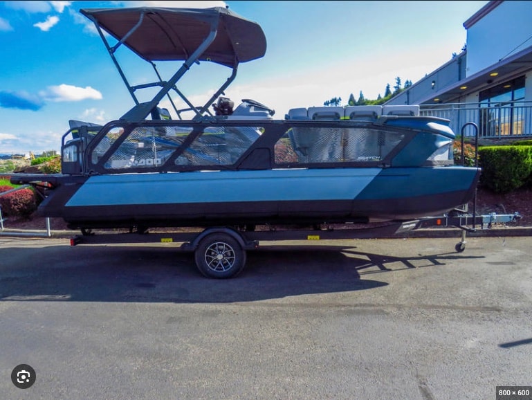 Sea-Doo Switch pontoon on the water